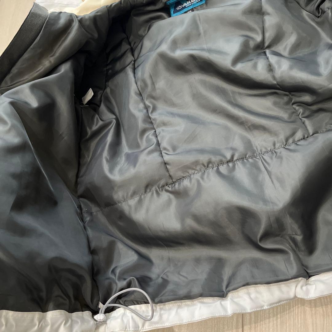 160 エアボーン スノーボード・スキーウェアセット 白ホワイト調節