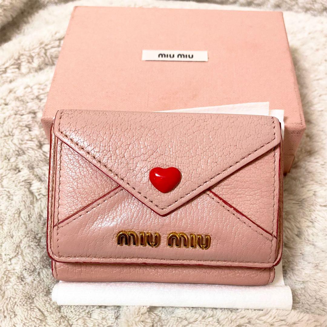 MIUMIU / ミュウミュウ マドラスラブ ラブレター 三つ折り財布 正規品