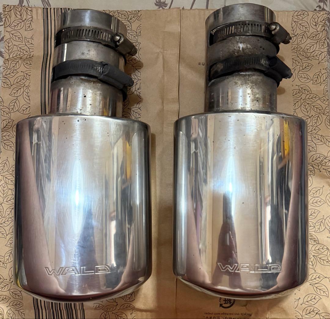 WALD オーバルマフラーカッター 汎用 オーバル マフラーカッター 左右だし デュアル 51mm径 VIPセダン