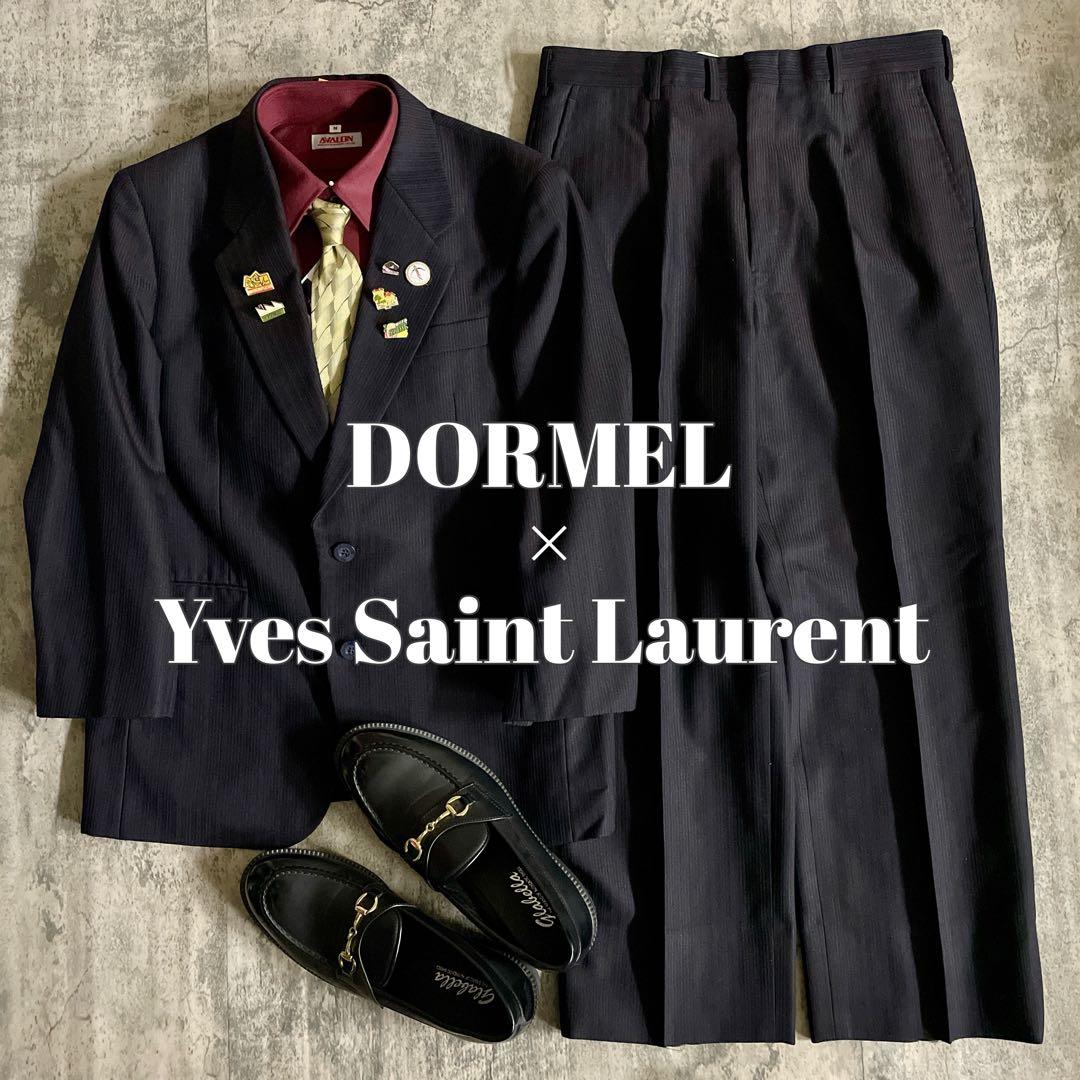 DORMEL × Yves Saint Laurentネクタイ コードストライプ 美品 Yves saint Laurent イヴサンローラン ネクタイ レジメンタル