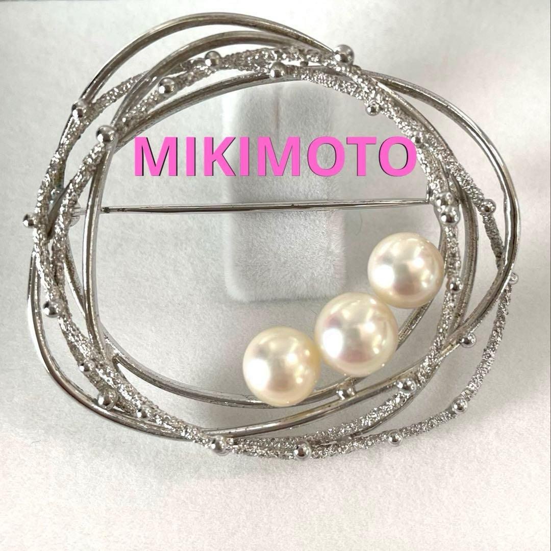 ミキモト　パールブローチ　入学式　卒業式　ブランド　刻印　コサージュ　シルバー製 ミキモト パールブローチ 入学式 卒業式 あこや真珠 本真珠 ブランド