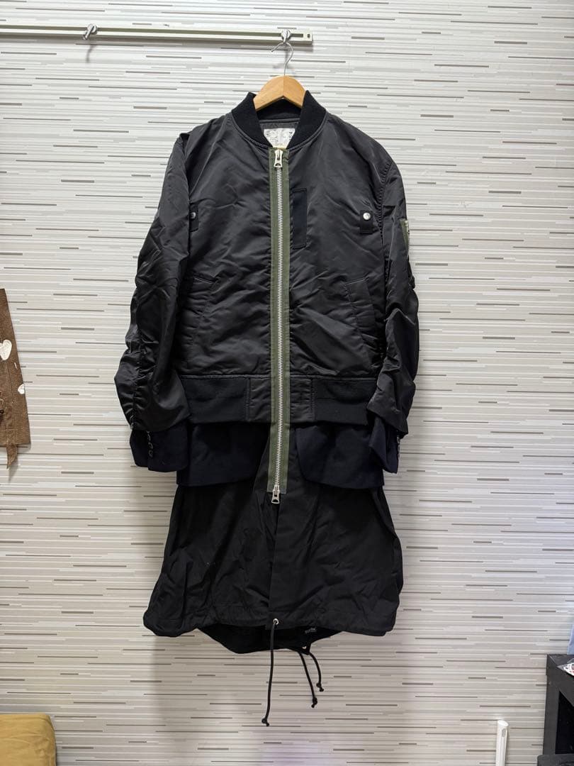 し*ょ様 Sacai サカイ 20AW Nylon Twill Coat ドッキ sacai(サカイ) ドッキング中綿コート20-05245 20-05245 オリーブ