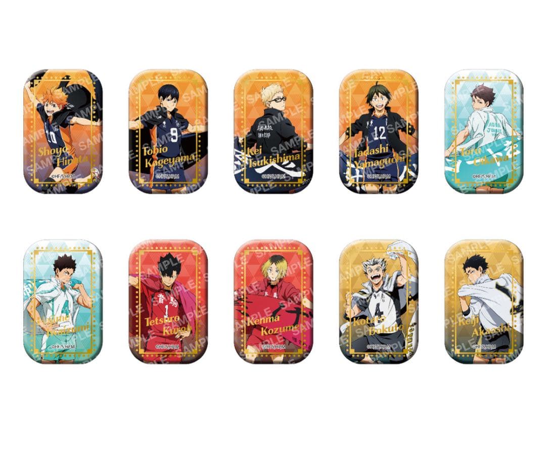 ハイキュー スクエア缶バッジ セットA 横断幕 第一弾 ハイキュー!! スクエア缶バッジセット（制作現場風） 木兎・赤葦 – IG