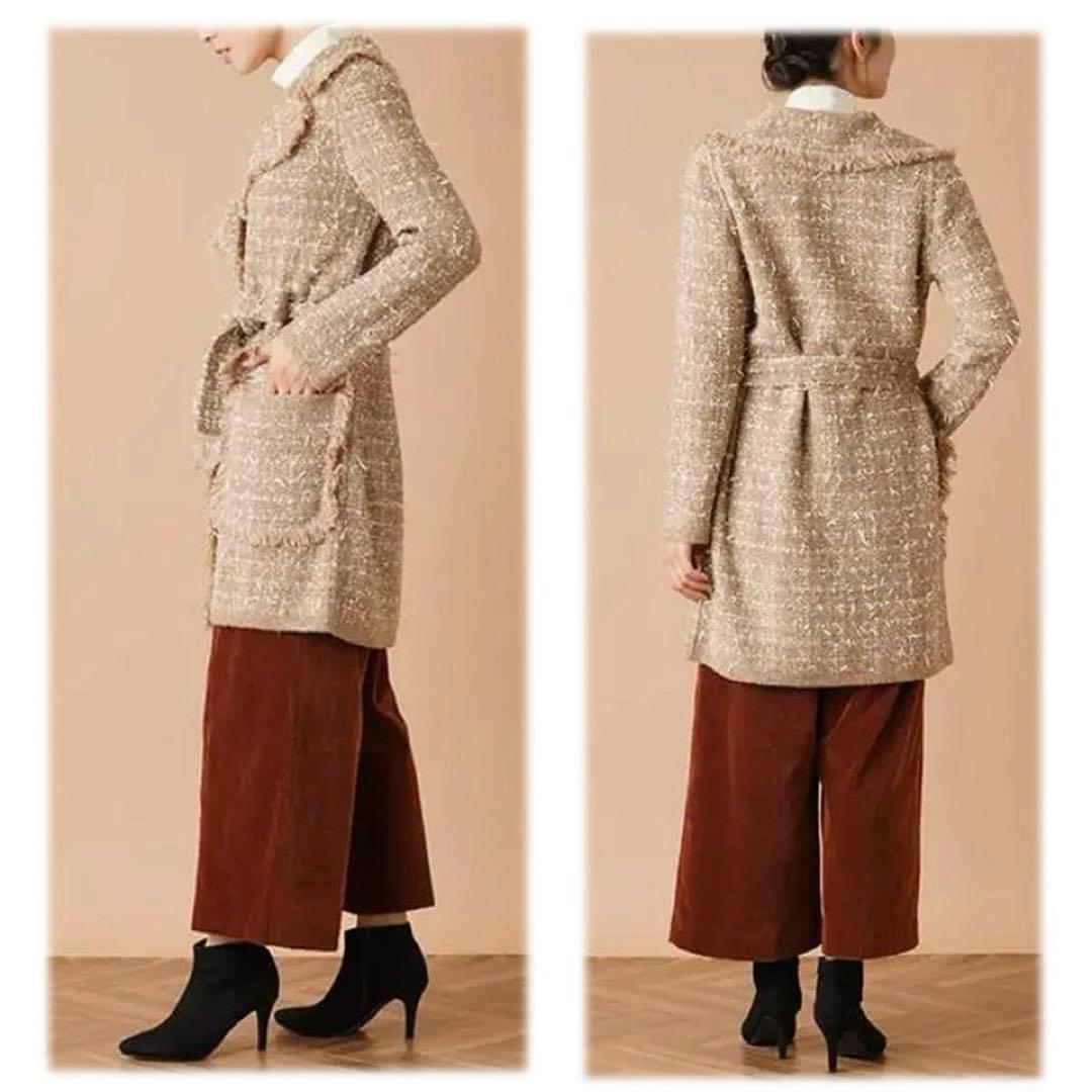 《BRUNO MANETTI -レリアン-》新品 ラメツイードコート 42(L)