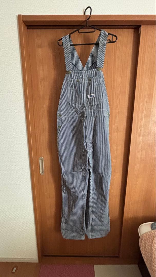 商品名：古着 70年代 ビッグスミス ヒッコリーストライプ オーバーオール 70s USAヴィンテージ ビッグスミス ヒッコリー ストライプ