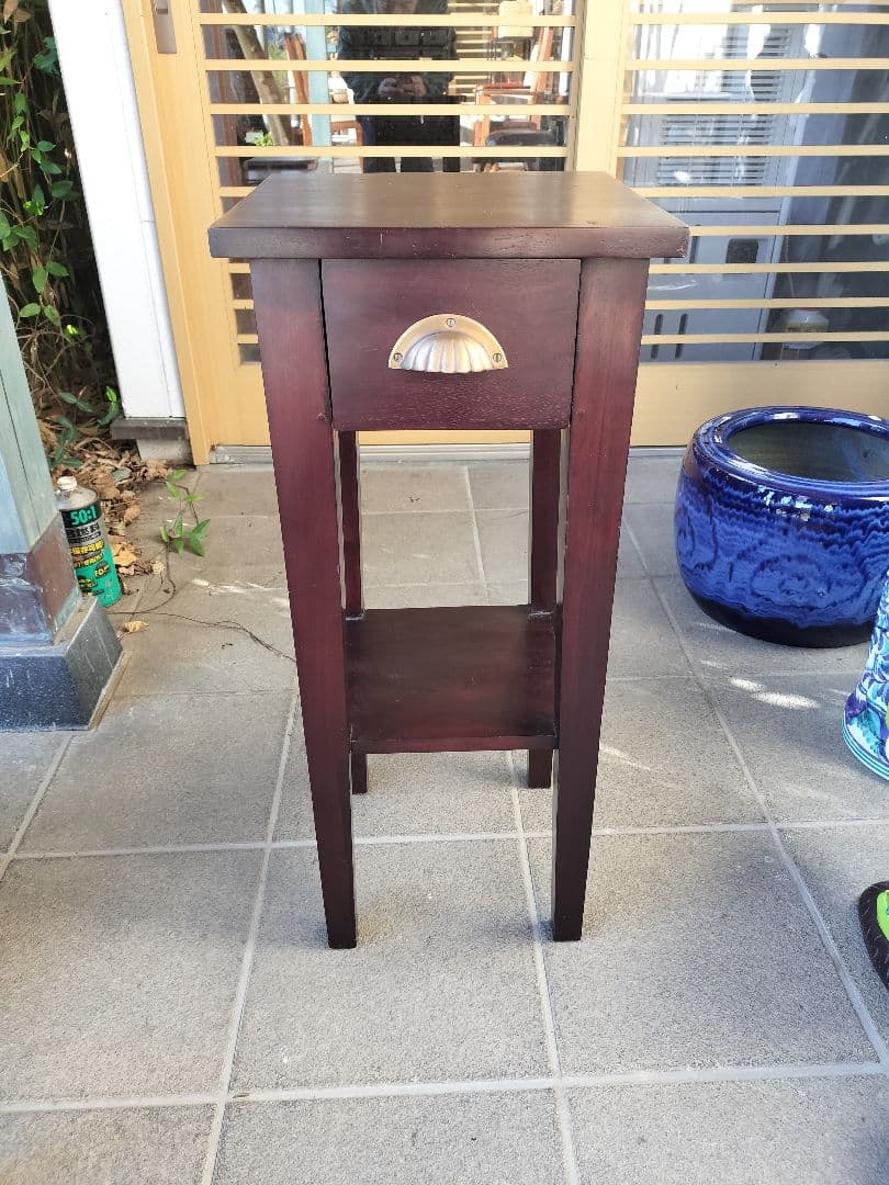 【凛さま専用】アンティーク花台　サイドテーブル　電話台　アジアン家具 サイドテーブル 花台 マホガニー スリム アジアン家具 アンティーク調