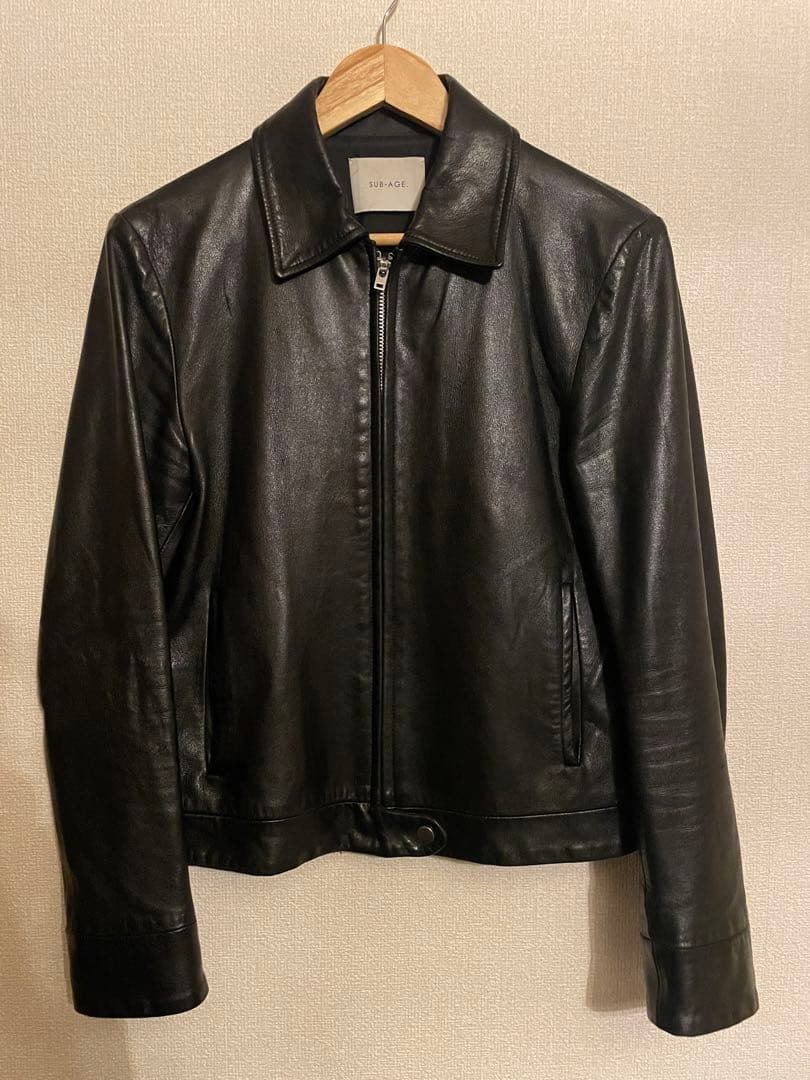 SUB-AGE. ブラックレザージャケット Ourlegacy似 ラムレザー SUB-AGE. ブラックレザージャケット Ourlegacy似 - メルカリ