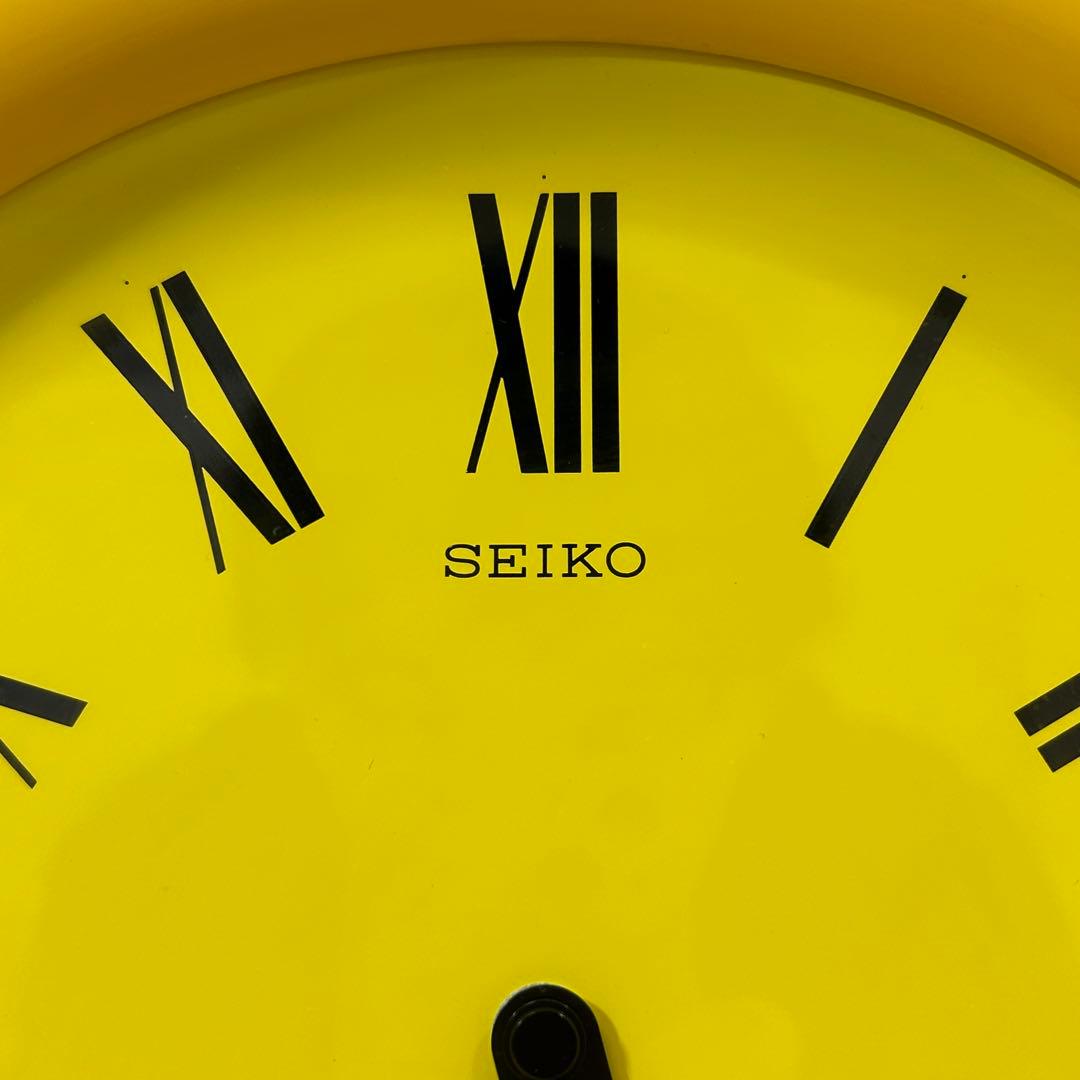 希少 昭和レトロ SEIKO セイコー 壁掛け時計 イエロー 黄色