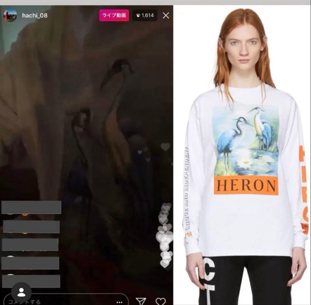 タグ付き Heron Preston ロンT ロングスリーブ 米津玄師 着用 S 母と子 夜T – KENSHI YONEZU ONLINE STORE