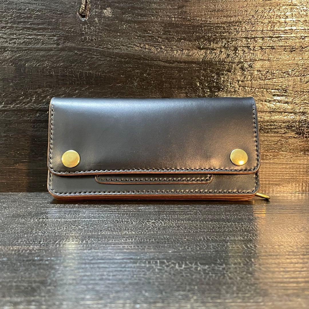 HORWEEN クロムエクセル セミロングトラッカーウォレット3層　42タロン Horweenクロムエクセル使用｜ロングトラッカーウォレット