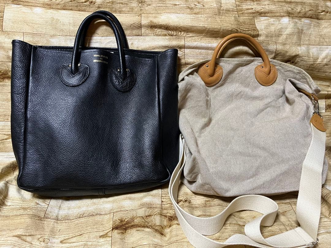 正規品ヤングアンドオルセン牛革ブラック＋キャンバス2wayストラップ付 中古良好 中古・古着通販】YOUNG & OLSEN The DRYGOODS STORE (ヤングアンド