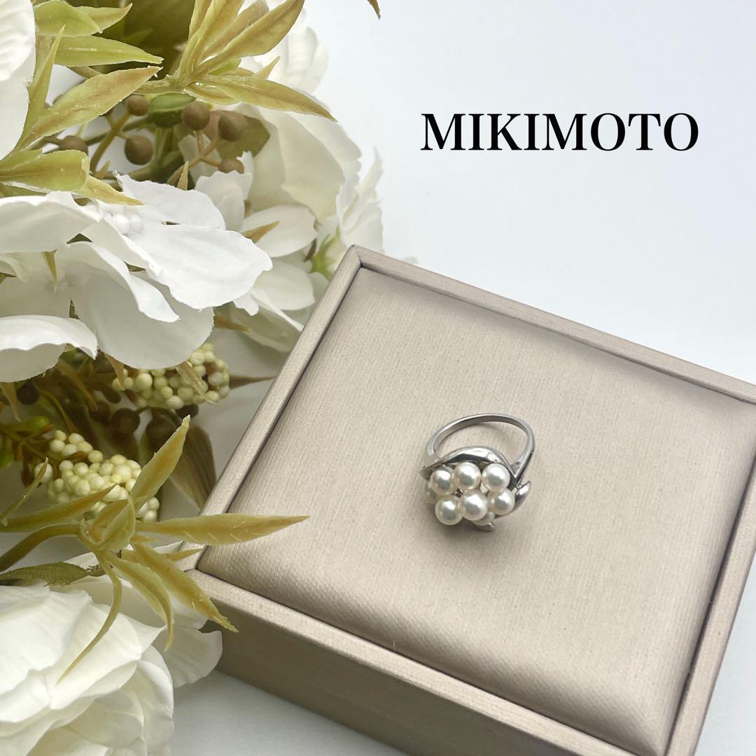 希少✨皇室御用達 MIKIMOTO ミキモト ベビーパールリング 指輪 7号 ミキモト MIKIMOTO K18YG ベビーパール 3P パールリング 11号