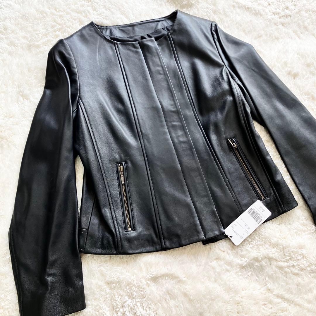 えびすさま　 【新品未使用】ポッシュアロマ　レザージャケット　シングルライダース 未使用 Posh alma ポッシュアロマ 羊革ブルゾン ラム レザージャケット