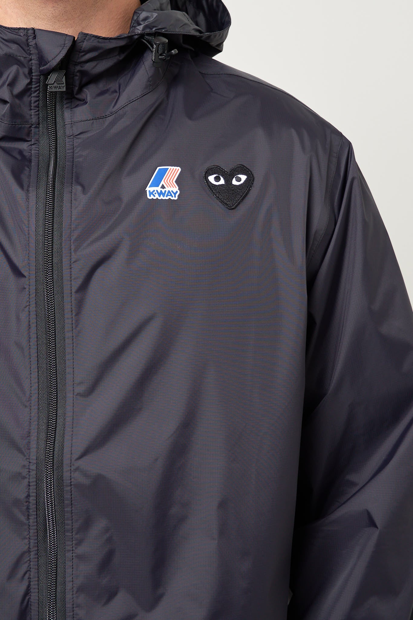 Comme des Garçons Play - K-Way Hoodie Full Zip Black – STRØM